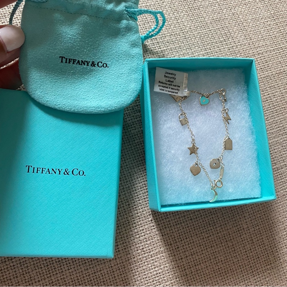 Tiffany and Co love charm bracelet